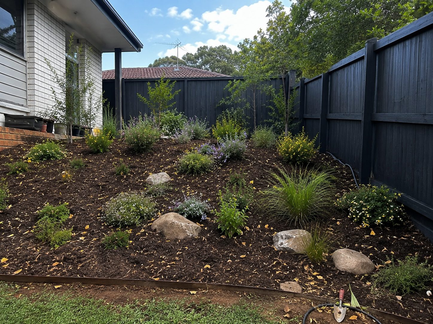 Mulching and soil preparation project example in Northcote
